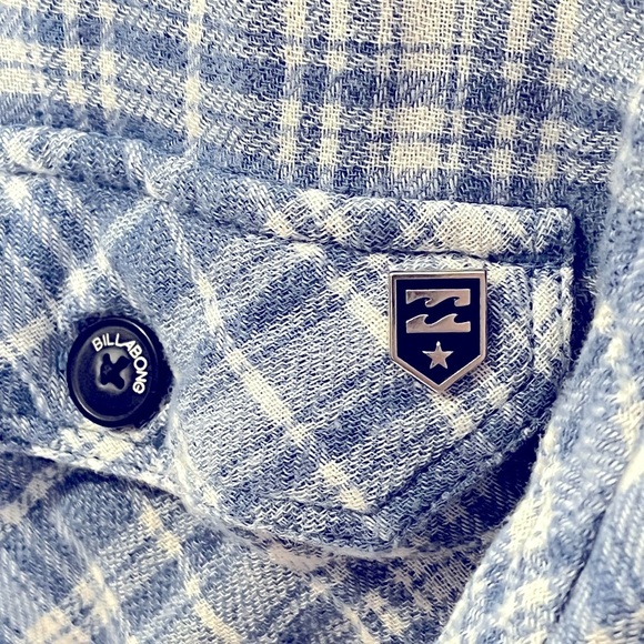 Billabong Cotton Plaid Flannel Double Standard Shirt Small - Picture 4 of 10
